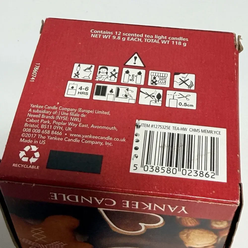 Yankee Candle Christmas Memories 12 Tea Light Candles Discontinued RARE NEW
